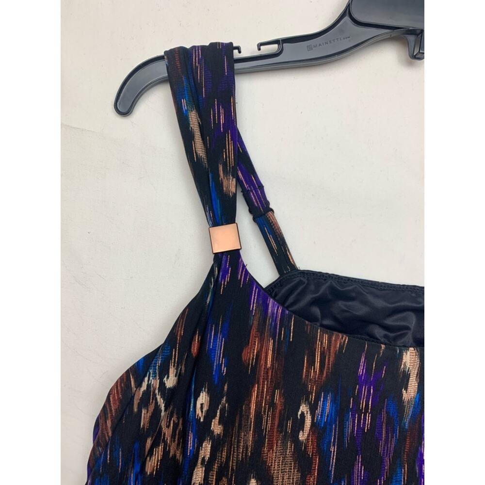 Miraclesuit size 16 xl swim suit bathing top black purple multi gold - Picture 4 of 10